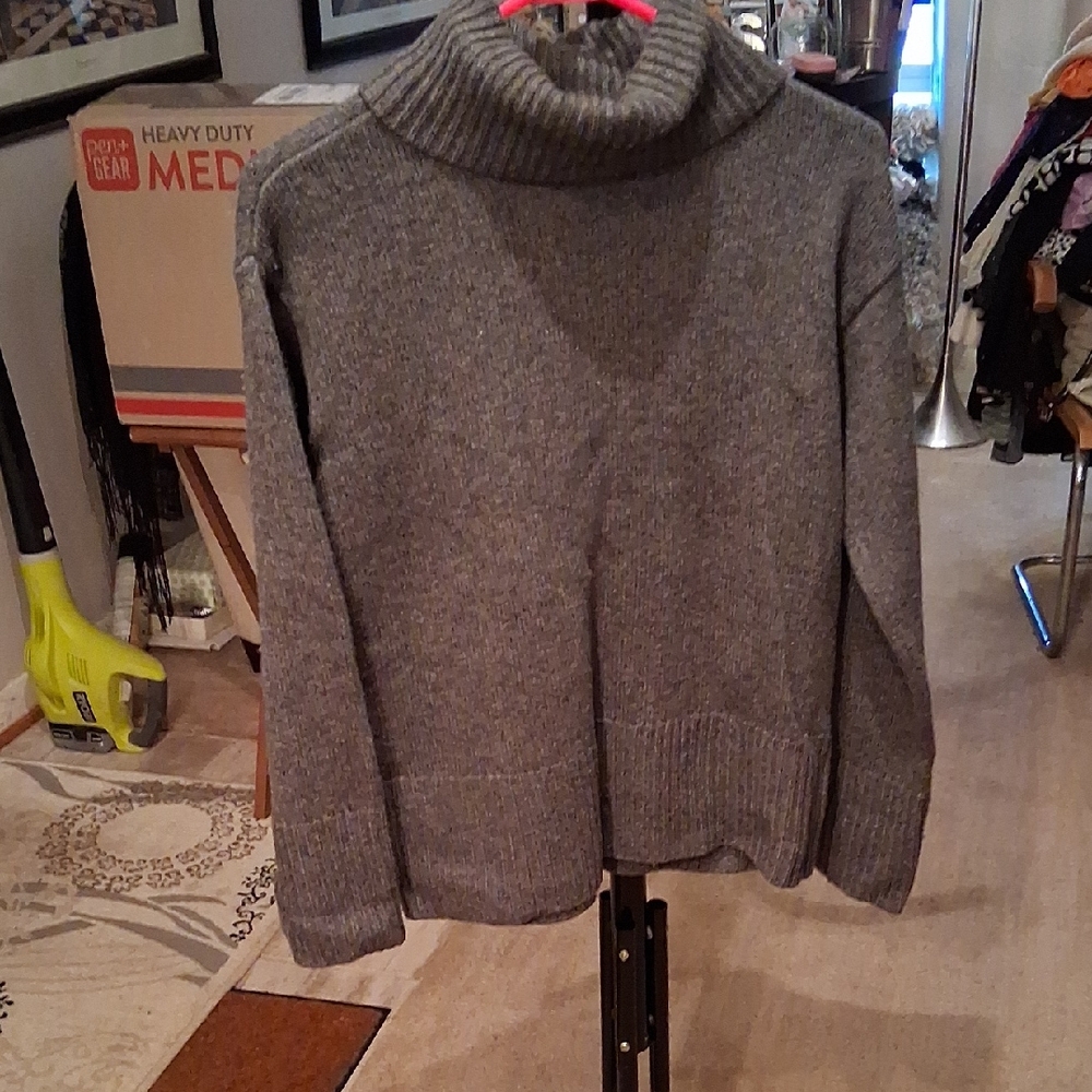 Brooks Brothers Charcoal Cowl Neck Sweater
